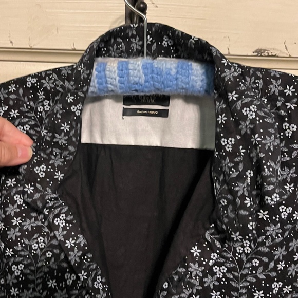 PRADA [Milano] Men's Black Floral Button Front Shirt Size XL/16 1/2 - Picture 5 of 10